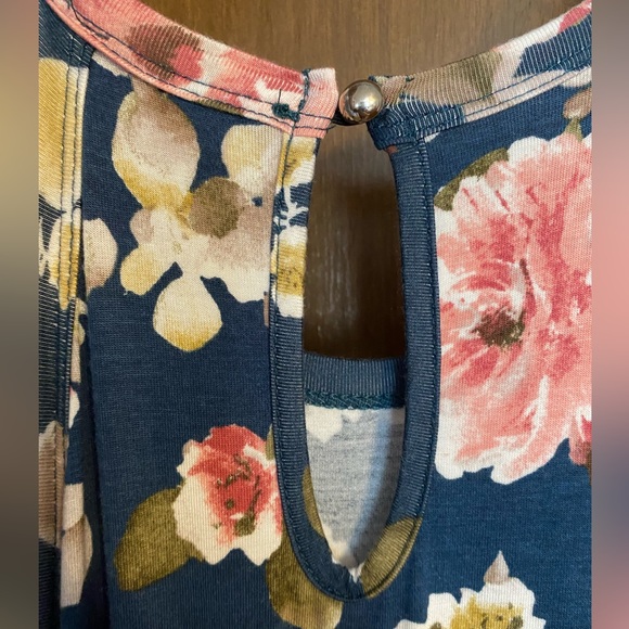 Paper Moon Blue Floral Halter Maxi Dress - Picture 3 of 4